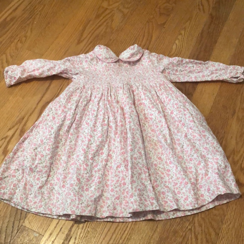 Flower print flannel 100%cotton dress